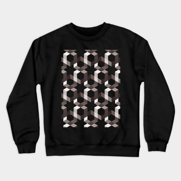 Gradation Pattern Brown Crewneck Sweatshirt by Kalea.Gamila